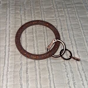 Venture Key Ring Gold Rush Cheetah Silicone Big O® Key Pink Sparkle